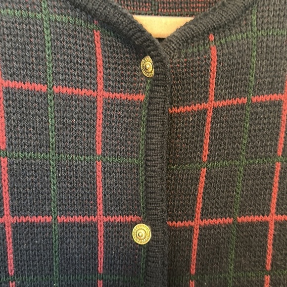 VINTAGE Sweater knit blazer cardigan Crystal-Kobe Petite Medium - Picture 4 of 7